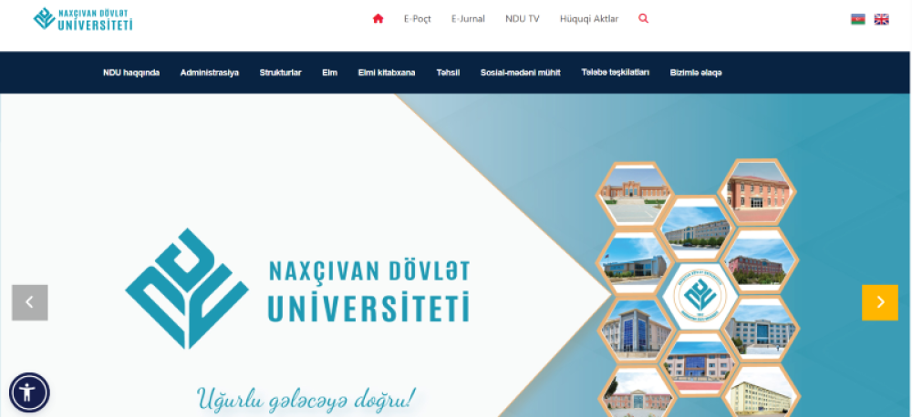 Naxçıvan Dövlət Universitetinin rəsmi internet saytında(ndu.edu.az) “Müyəssərlik menyusu” istifadəyə verilib