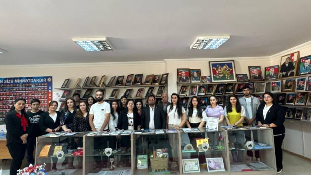 Naxçıvan Dövlət Universiteti Elmi Kitabxanasının əməkdaşları və könüllüləri Naxçıvan Qaziləri İctimai Birliyində olublar