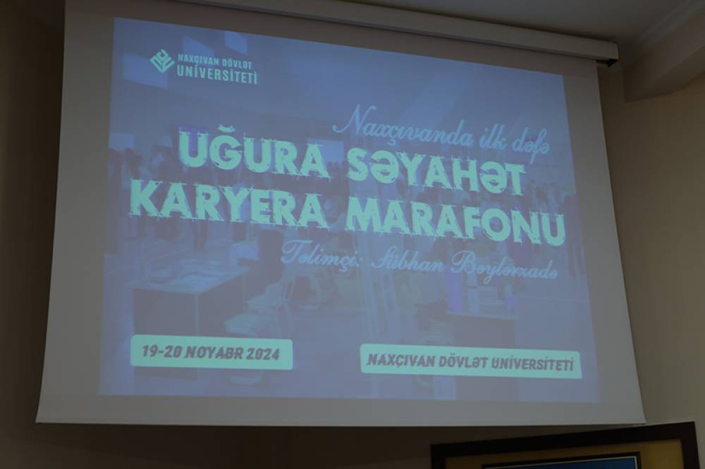 Naxçıvan Dövlət Universitetində “Uğura səyahət-karyera marafonu” təlimi keçirilib